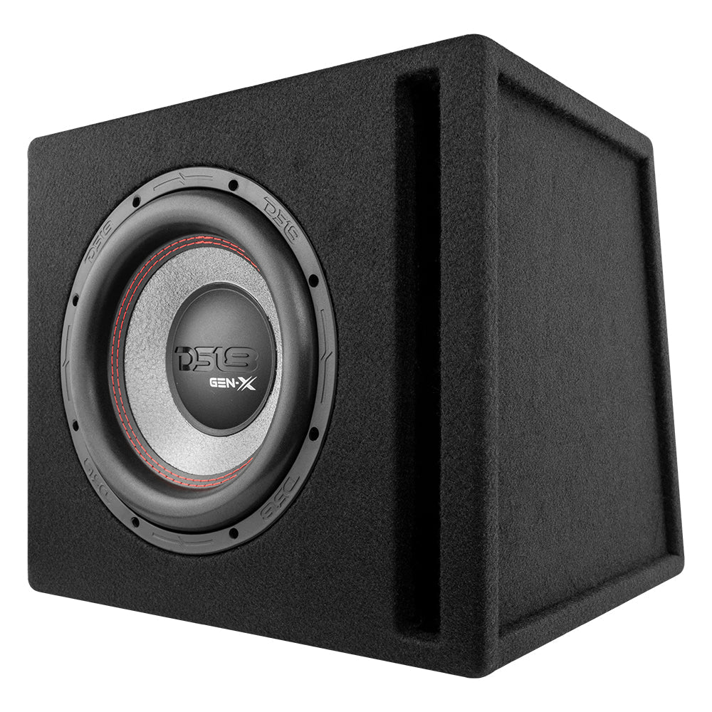 DS18 GEN-X110LD Single 10" Subwoofer with Ported Enclosure - 400 Watts Rms 2-ohm