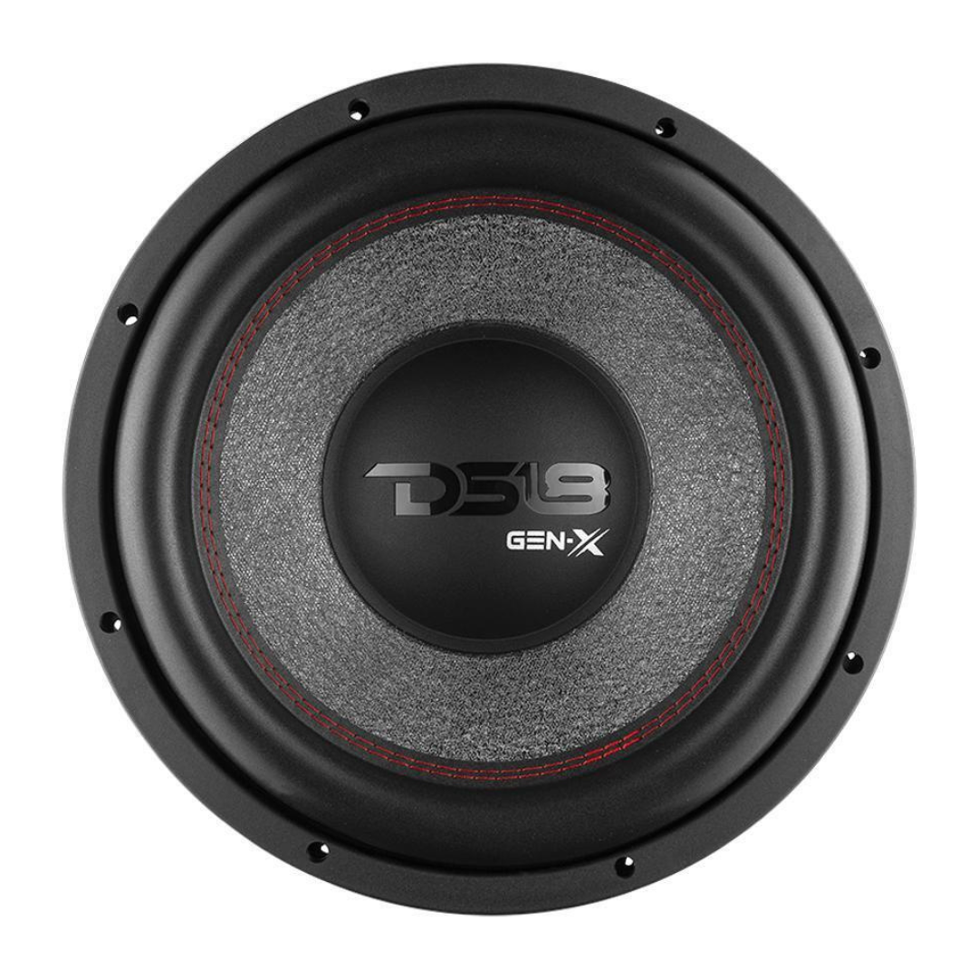 Subwoofer DS18 GEN-X124D de 12" con bobina móvil de aluminio negro de 2" - 450 vatios Rms 4 ohmios DVC