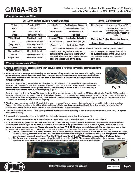 Pac-Audio GM6A-RST Radio Replacement Interface Module for Select 2014-2019 Chevrolet or GMC Vehicles