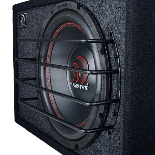 Massive Audio GRILL10 Parrilla protectora para subwoofer de metal, color negro, 10"