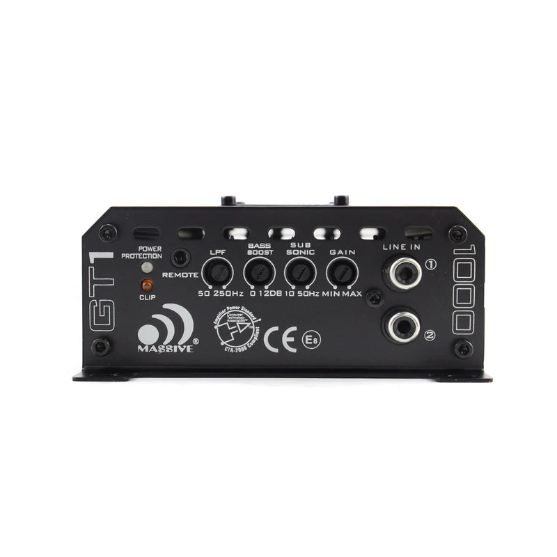Massive Audio GT1 Monoblock Subwoofer Amplifier - 520 Watts Rms @ 1-ohm