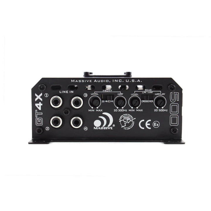 Massive Audio GT4X 4-Channel Amplifier - 4 x 75 Watts Rms @ 4-ohm