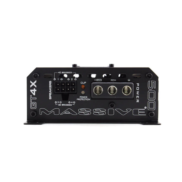 Massive Audio GT4X 4-Channel Amplifier - 4 x 75 Watts Rms @ 4-ohm