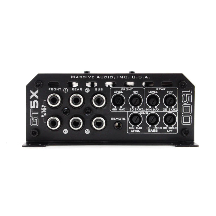 Massive Audio GT5X 5-Channel Amplifier - 4 x 75 Watts Rms @ 4-ohm + 510 Watts Rms @ 1-ohm