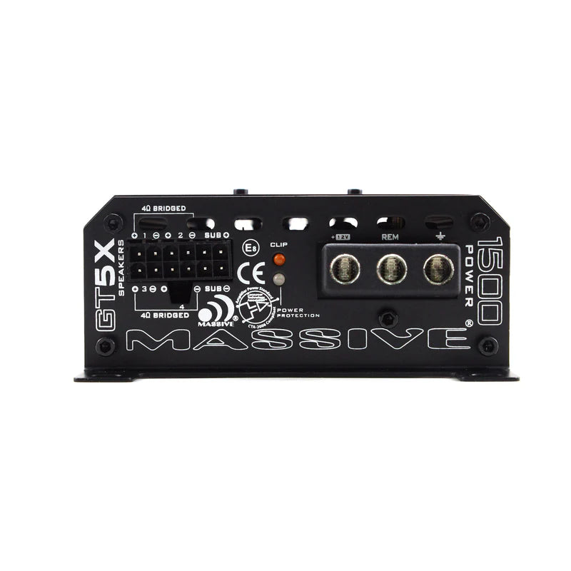 Massive Audio GT5X 5-Channel Amplifier - 4 x 75 Watts Rms @ 4-ohm + 510 Watts Rms @ 1-ohm