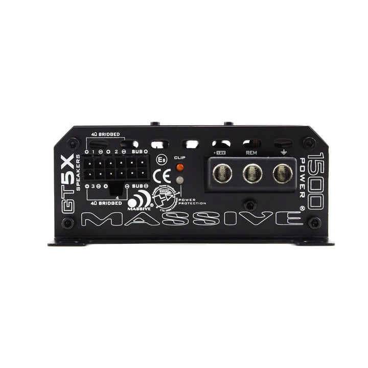 Massive Audio GT5X 5-Channel Amplifier - 4 x 75 Watts Rms @ 4-ohm + 510 Watts Rms @ 1-ohm