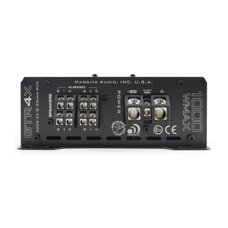 Massive Audio GTR4X 4-Channel Amplifier - 4 x 120 Watts Rms @ 4-ohm