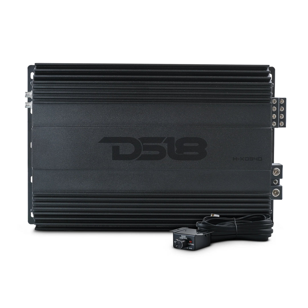 DS18 H-KO340 4-Channel Class D Korean Full-Range Amplifier - 4 x 300 Watts Rms @ 4-ohm