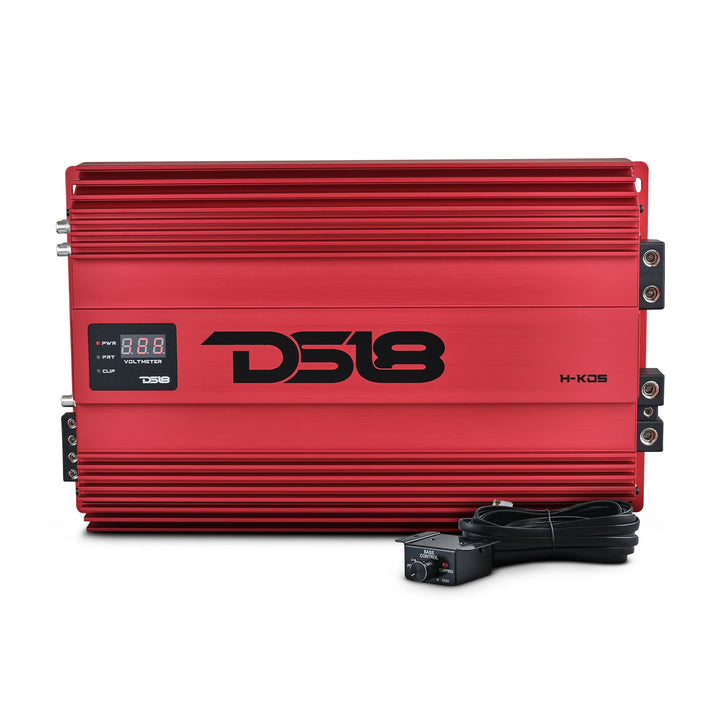 DS18 H-KO5/RD Monoblock Class D Korean Subwoofer Amplifier - 1 x 5000 Watts Rms @ 1-ohm