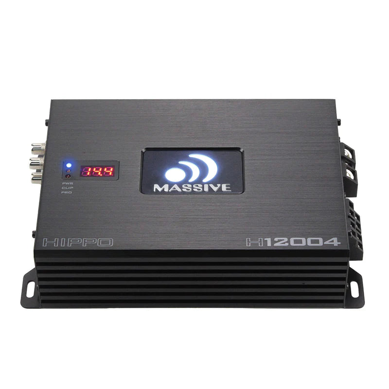 Massive Audio H12004 4-Channel Amplifier - 4 x 200 Watts Rms @ 4-ohm