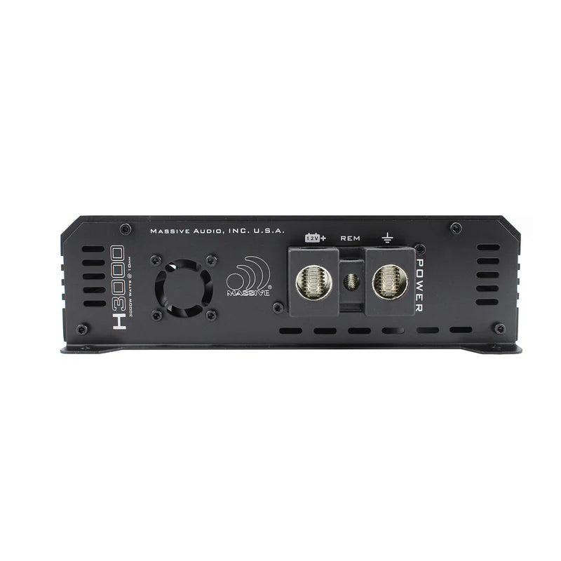 Massive Audio H3000 Mono Full-Range Amplifier - 3000 Watts Rms @ 1-ohm