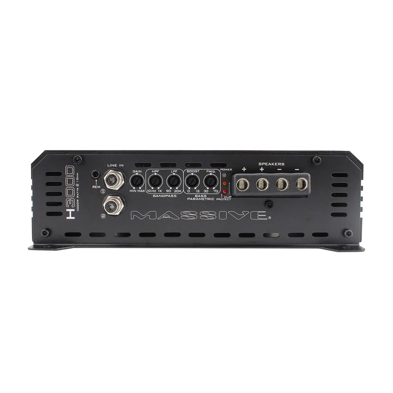 Massive Audio H3000 Mono Full-Range Amplifier - 3000 Watts Rms @ 1-ohm