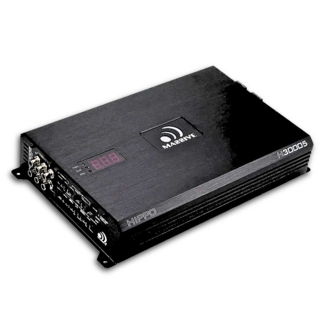 Massive Audio H30005 5-Channel Amplifier - 4 x 202 Watts @ 4-ohm + 1x 1500 Watts Rms @ 1-ohm
