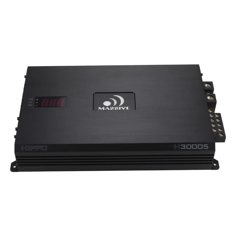 Massive Audio H30005 5-Channel Amplifier - 4 x 202 Watts @ 4-ohm + 1x 1500 Watts Rms @ 1-ohm