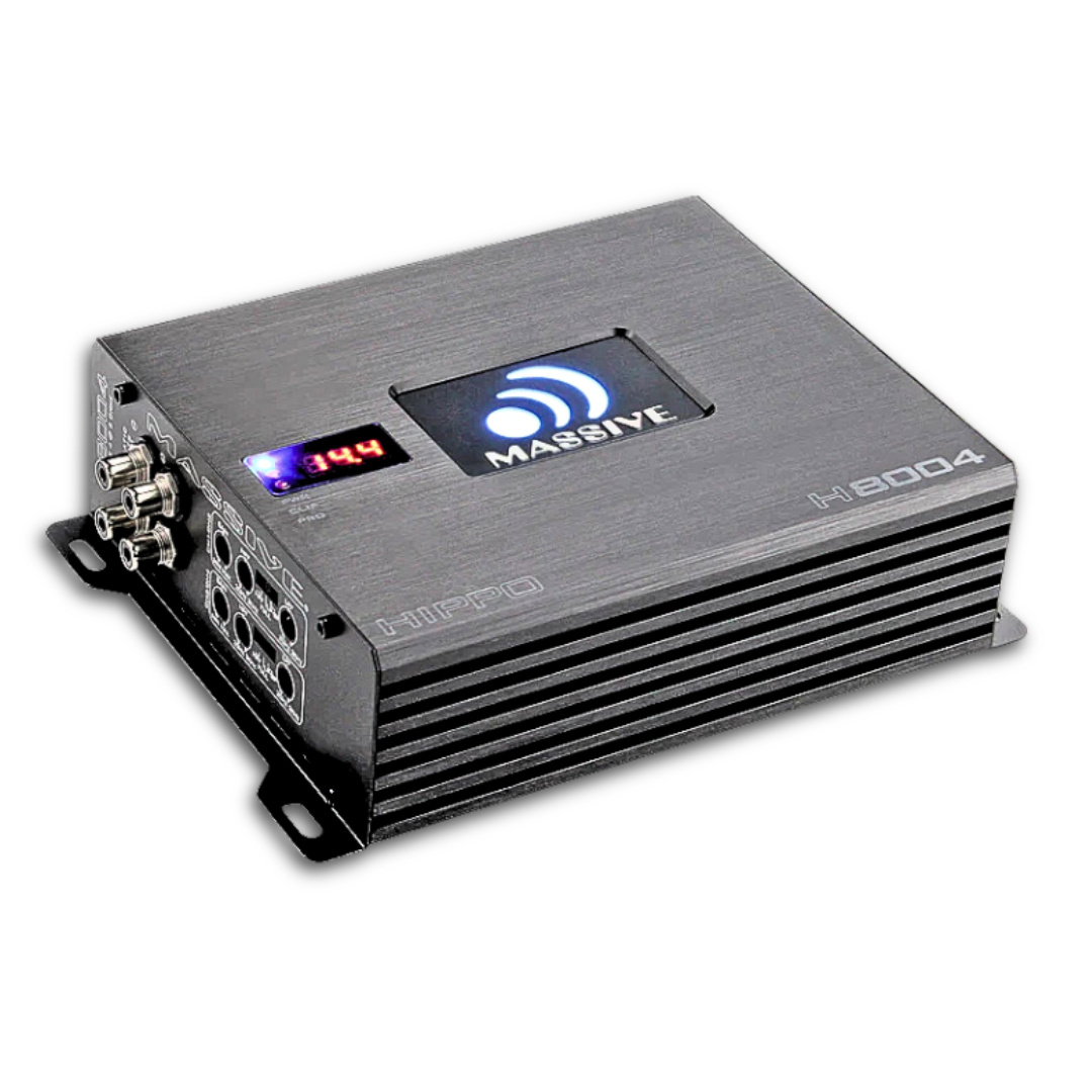Massive Audio H8004 4-Channel Amplifier - 4 x 125 Watts Rms @ 4-ohm