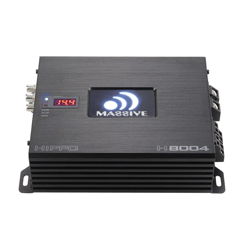 Massive Audio H8004 4-Channel Amplifier - 4 x 125 Watts Rms @ 4-ohm