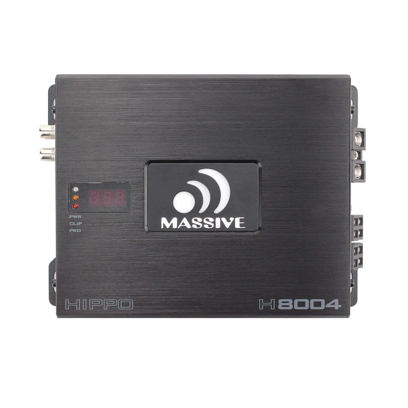Massive Audio H8004 4-Channel Amplifier - 4 x 125 Watts Rms @ 4-ohm