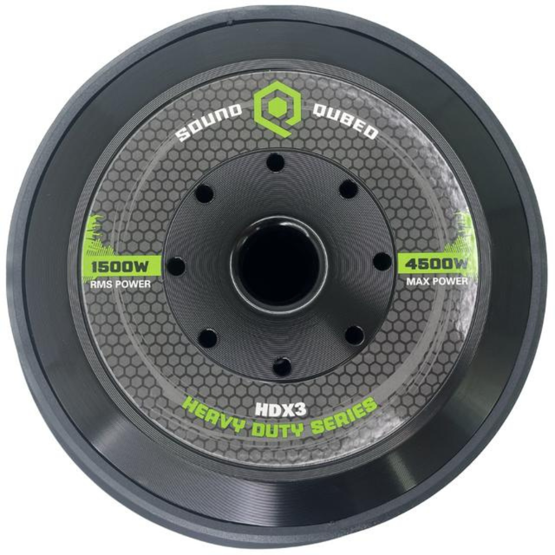 Soundqubed HDX315 15" Subwoofer with 3" Copper Voice Coil - 1500 Watt Rms 1-ohm DVC