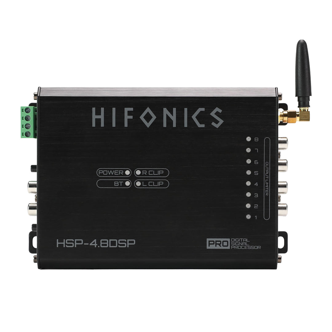 HiFonics HSP-4.8DSP DSP with Bluetooth APP Control - 4-Channel In and 8-Channel Out