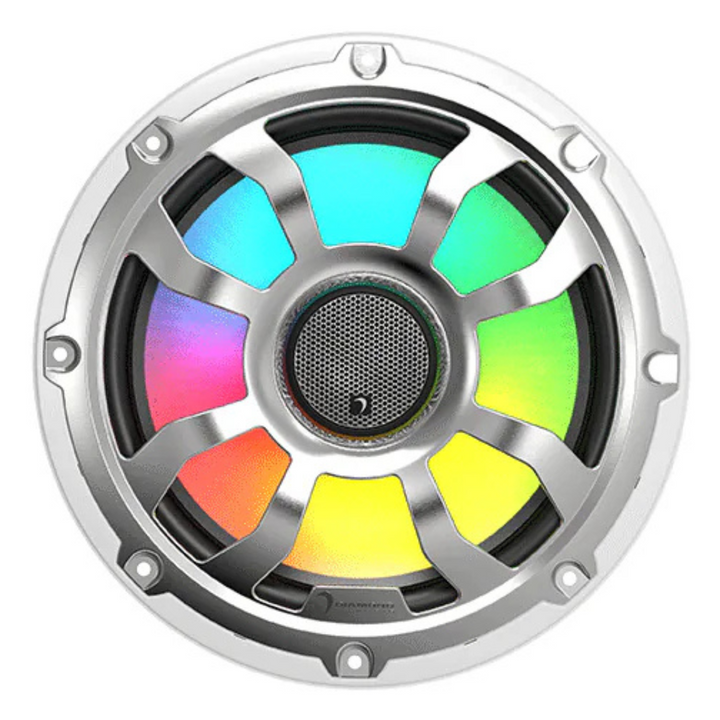 Diamond Audio HXM Series 10" 2-Way Marine Coaxial Speakers with Neodymium Magnet and Integrated Dream RGB LED Lights - 200 Watts Rms 4-ohm