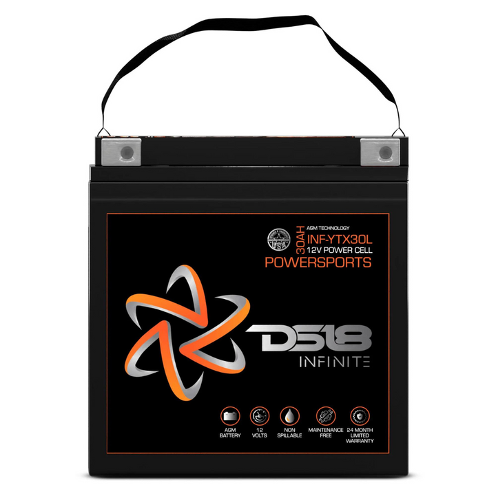 DS18 INF-YTX30L-BS Batería de audio AGM Powersports de 12 voltios - 1100 vatios Rms | 30Ah