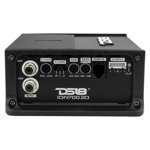 DS18 ION700.2D Amplificador compacto de rango completo Clase D de 2 canales - 2 x 240 vatios Rms a 4 ohmios