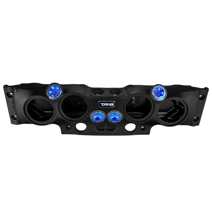 2007-2018 Jeep JK & JKU Black Overhead Sound Bar System with 4x PRO-TW4L Tweeters, 2x PRO-DRNSC1.5 Drivers and Harness Included (8" Speakers Not Included)