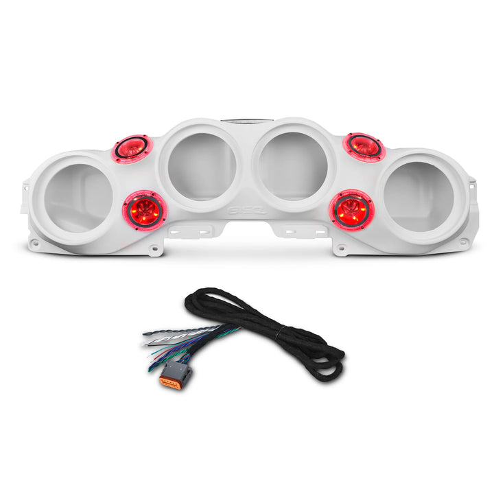 2018-2023 Jeep JL, JLU & JT White Overhead Sound Bar System with 4x PRO-TW4L Tweeters and Harness Included (8" Speakers Not Included)