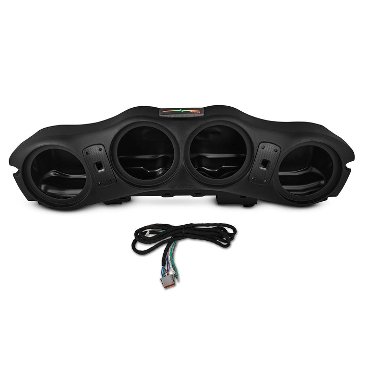 2024 Jeep JL, JLU & JT - DS18 Black Overhead Sound Bar Enclosure - Fits 4 x 8" Speakers