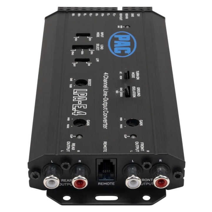 Pac-Audio LPA-E.4 Active 2 or 4-Channel Line Output Converter with Remote Turn-on and Level Control Knob