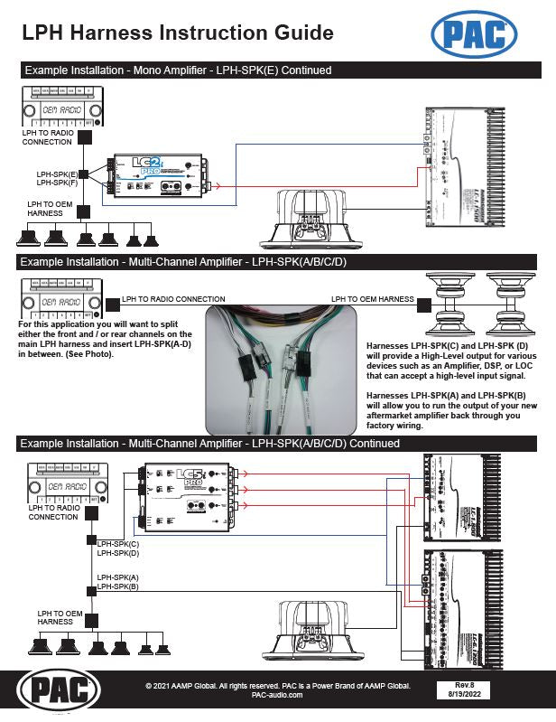 Pac-Audio LPHGM71 LocPro Advanced T-Harness for Select 2019-2024 Chevrolet or GMC Vehicles