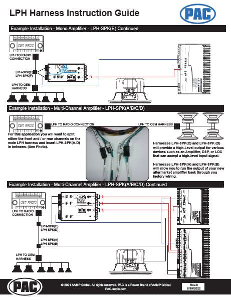 Pac-Audio LPHTY01 LocPro Advanced T-Harness for Select 1985-2021 Toyota, Scion or Subaru Vehicles