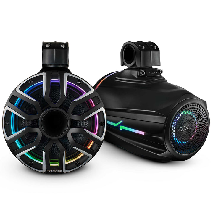 DS18 NVY-M8DTP 8" Tower Speaker Pods with LEDs - 200 Watts Rms 4-ohm