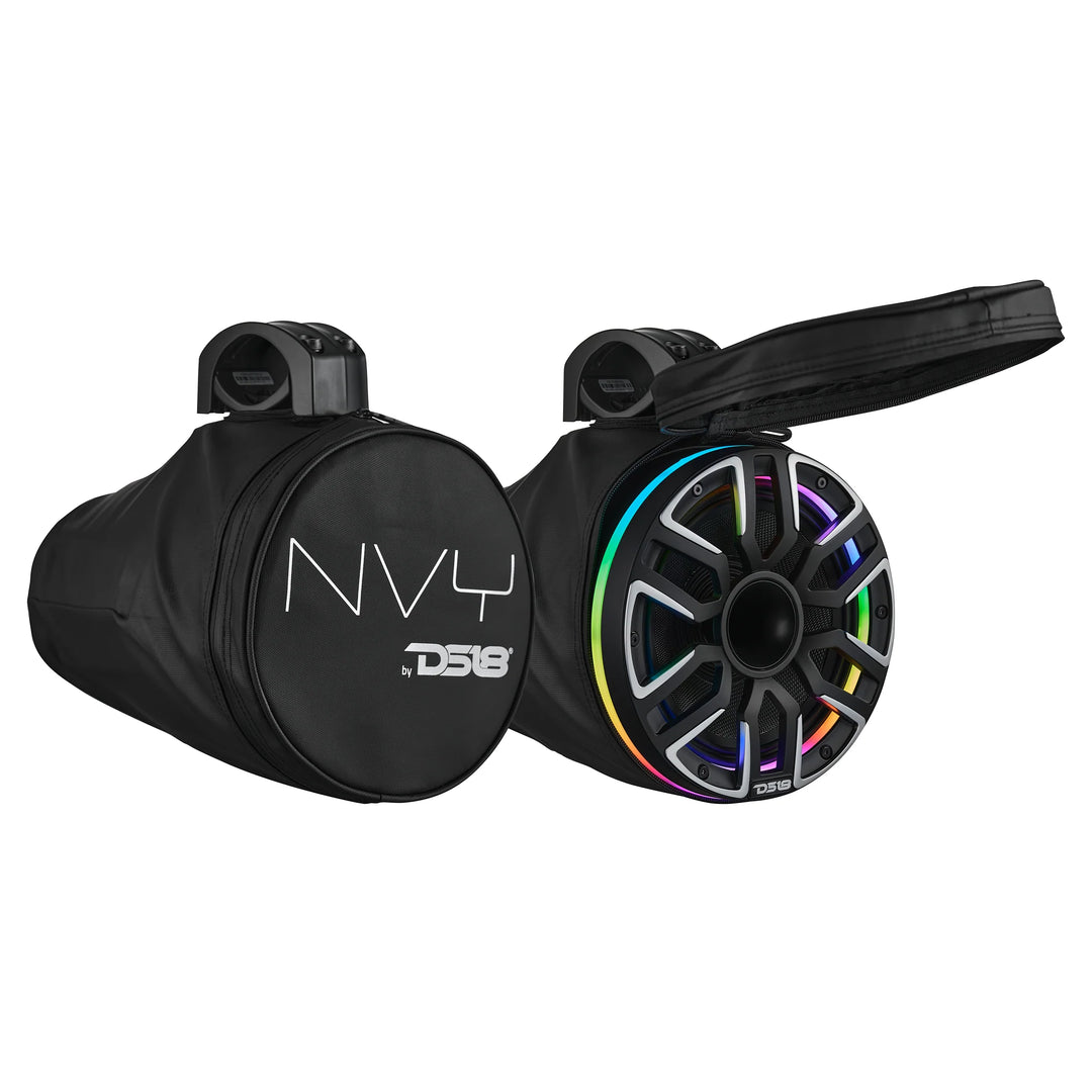 DS18 NVY-M8DTP 8" Tower Speaker Pods with LEDs - 200 Watts Rms 4-ohm