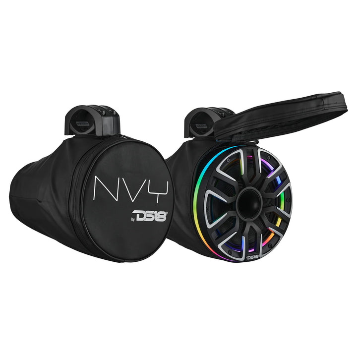 DS18 NVY-M8DTP 8" Tower Speaker Pods with LEDs - 200 Watts Rms 4-ohm