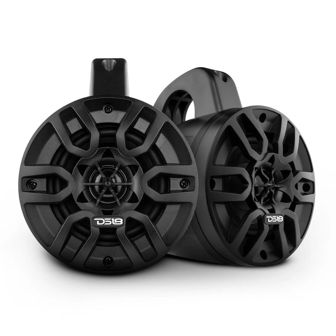 DS18 MP4TPBT Altavoces tipo torre marina de 4" con amplificador incorporado y Bluetooth - 40 vatios Rms 4 ohmios