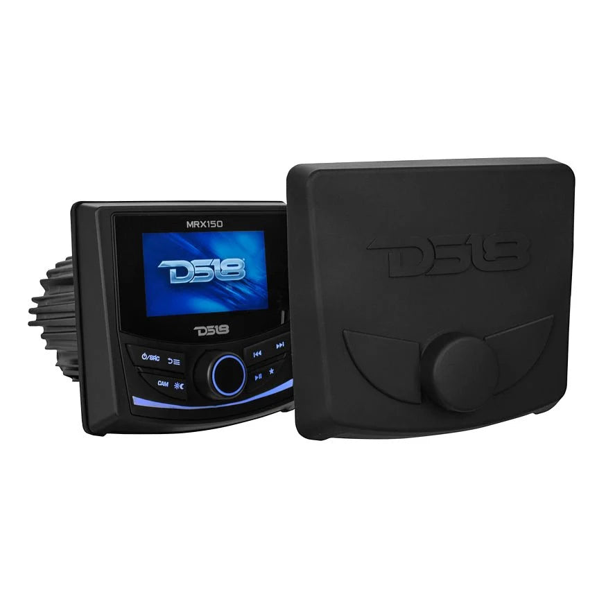 Unidad principal marina DS18 MRX150 con Bluetooth, USB y AUX - Pantalla a color de 3", salidas Rca de 4 V, 2 zonas, 4 x 25 Watts Rms
