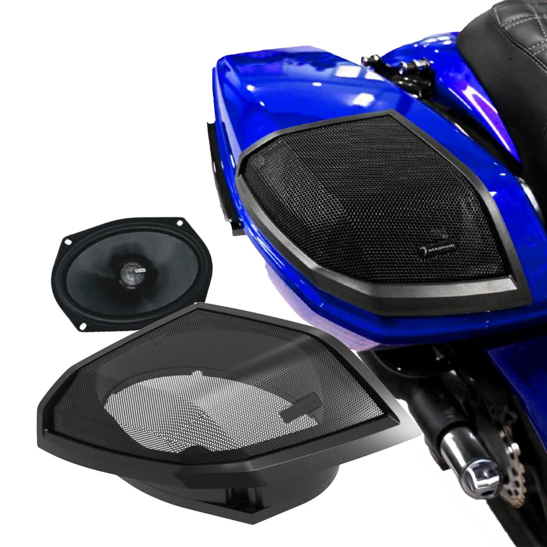 Diamond Audio Cut-In Lid Kit with MS69CX 6x9" Coaxial Speakers - Fits 2024-up Harley Davidson
