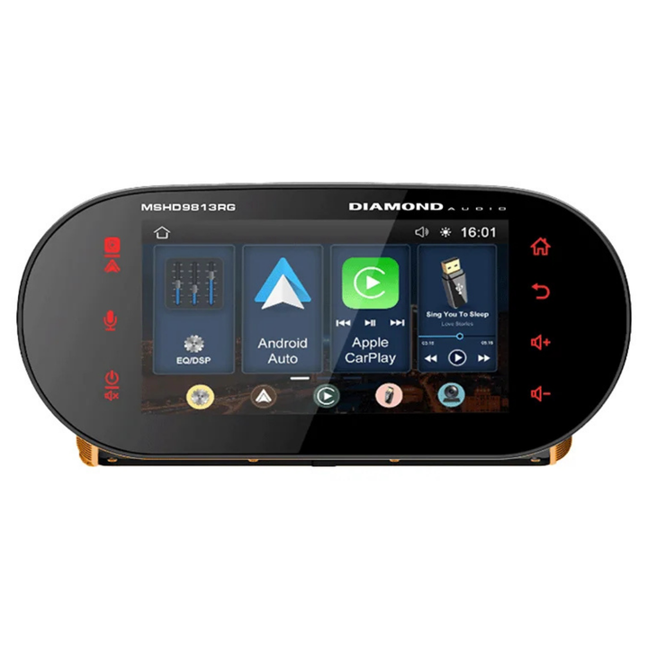 Diamond Audio MSHD9813RG Plug N-Play Digital Media Player with 7" Touch Screen - Fits 1998-2013 Harley Davidson Road Glide