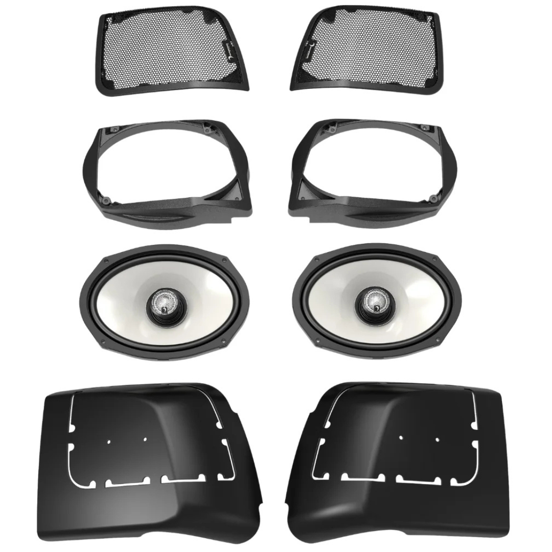 Diamond Audio Cut-In Lid Kit with HXM69F4 6x9" Coaxial Speakers - Fits 2014-2023 Harley Davidson