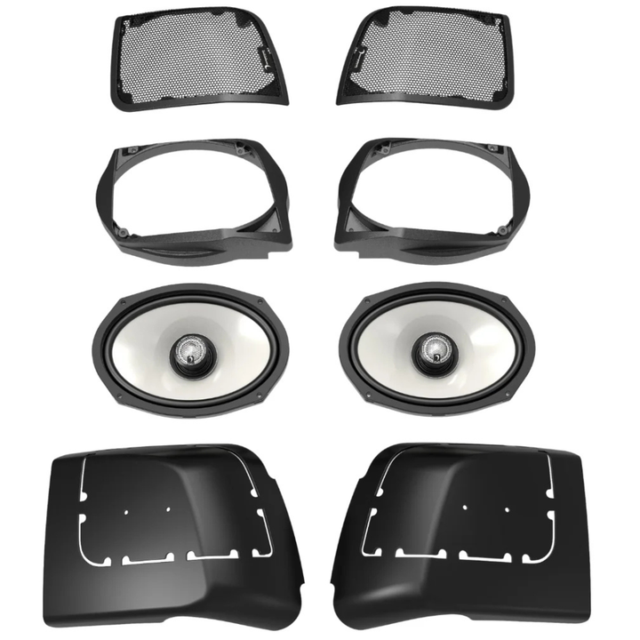 Diamond Audio Cut-In Lid Kit with HXM69F4 6x9" Coaxial Speakers - Fits 2014-2023 Harley Davidson