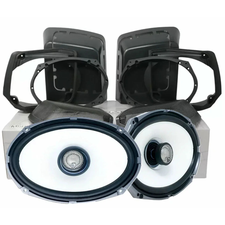 Diamond Audio Cut-In Lid Kit with HXM69F4 6x9" Coaxial Speakers - Fits 1998-2013 Harley Davidson