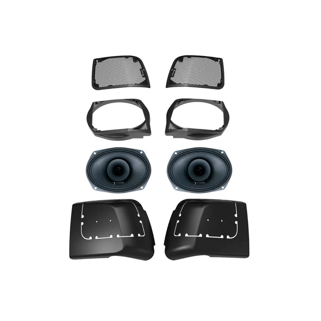 Diamond Audio Cut-In Lid Kit with MP694 6x9" Hybrid Speakers - Fits 2014-2023 Harley Davidson