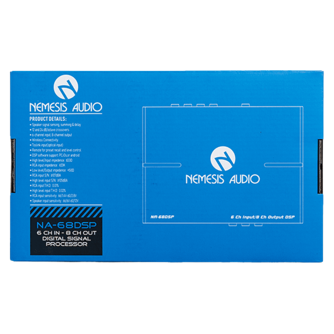 Nemesis Audio NA-68DSP High-Resolution Digital Signal Processor with Bluetooth and App Control - 6-Channel In and 8-Channel Out