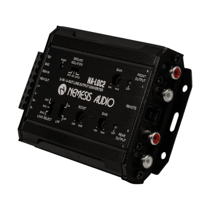 Nemesis Audio NA-LOC2 2-Channel Active Line Output Converter with Auto Turn-on, Load Resistors and Wired Bass Knob