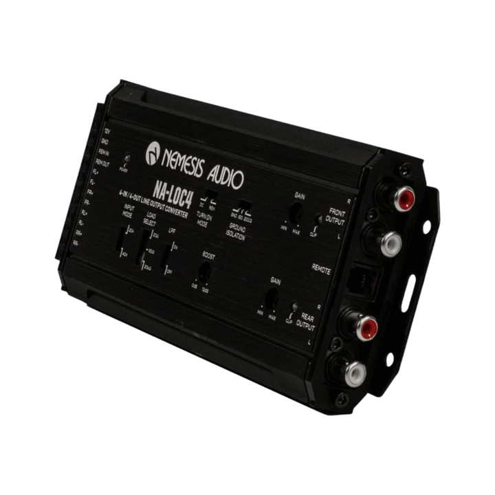 Nemesis Audio NA-LOC4 4-Channel Active Line Output Converter with Auto Turn-on, Load Resistors and Wired Bass Knob