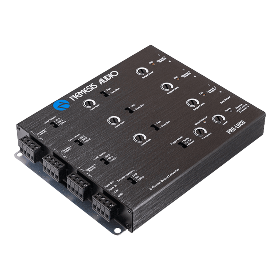 Nemesis Audio NA-LOC6 6-Channel Active Line Output Converter with Auto Turn-on, Load Resistors and Wired Bass Knob