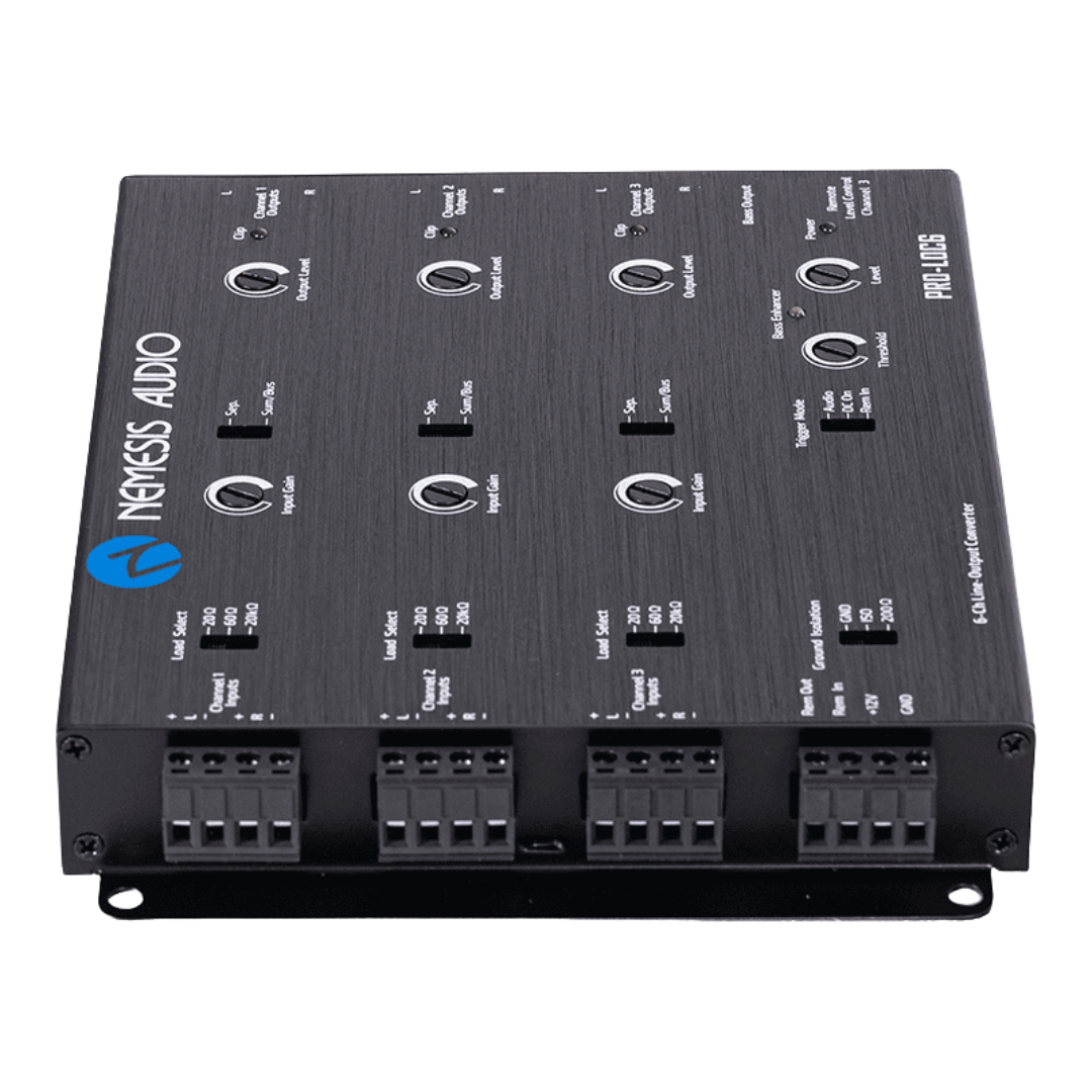 Nemesis Audio NA-LOC6 6-Channel Active Line Output Converter with Auto Turn-on, Load Resistors and Wired Bass Knob
