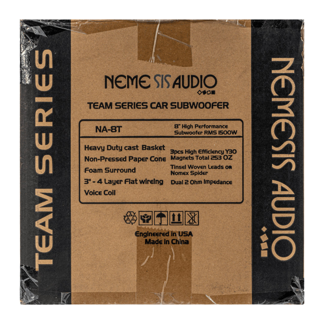 Nemesis Audio NA-T8 Team-Series 8" Subwoofer - 1500 Watts Rms Dual 1-ohm or 2-ohm