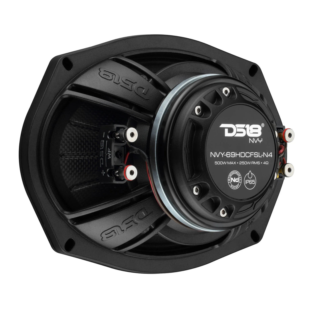 DS18 NVY-69HDCFSL 6x9” Slim Hybrid Coaxial Loudspeakers - 250 Watts Rms